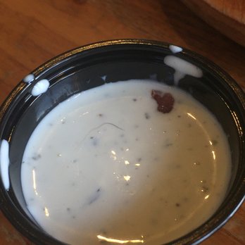Chili's - you can see to the left of the bacon bit is the hair. i thought it was from the ranch, but no, its clearly a hair. - American Near Me - Rockwall, Texas Chili's - you can see to the left of the bacon bit is the hair. i thought it was from the ranch, but no, its clearly a hair. - American Near Me - Rockwall, Texas