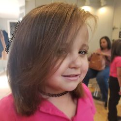 Vaughn & Company - Cutie!! Blow dry flat iron on this 4 year old rockstar with 2 women's worth of hair on her head! Artist:@hairbyNarrissa