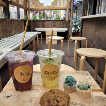Urban Backyard - Beautiful, relaxing outdoor seating area. Super delicious yuzunade mojito minty & mini cupcakes - Coffee & Tea Near Me - New York, New York Urban Backyard - Beautiful, relaxing outdoor seating area. Super delicious yuzunade mojito minty & mini cupcakes - Coffee & Tea Near Me - New York, New York