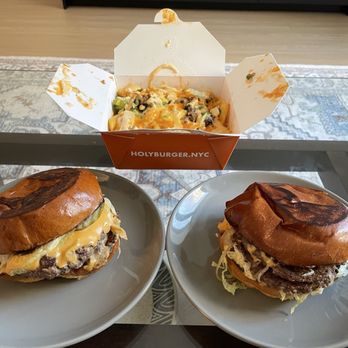 Holy Burger - HOLY BURGER SLIDERS DOUBLE SMASH WITH BACON JALAPENO CHEESY LOADED FRIES - Burgers Near Me - New York, New York Holy Burger - HOLY BURGER SLIDERS DOUBLE SMASH WITH BACON JALAPENO CHEESY LOADED FRIES - Burgers Near Me - New York, New York