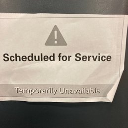 This is the sign posted on many machines out of order for weeks, if not months. This is the sign posted on many machines out of order for weeks, if not months.