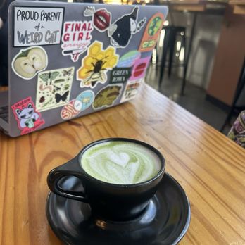 Kindred Coffee - Matcha latte with oat milk - Cafes Near Me - Iowa City, Iowa Kindred Coffee - Matcha latte with oat milk - Cafes Near Me - Iowa City, Iowa