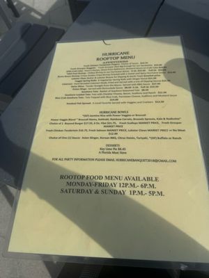 Menu photo 1 Hurricane Rooftop Bar St Pete Beach, FL