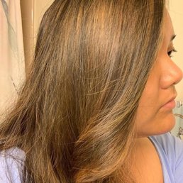 Baliage; lightening with toner Baliage; lightening with toner