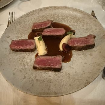 Chez Philippe - Akaushi domestic Wagyu strip with parsnip puree - French Near Me - Memphis, Tennessee Chez Philippe - Akaushi domestic Wagyu strip with parsnip puree - French Near Me - Memphis, Tennessee