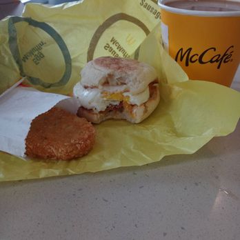 McDonald's - Hash browns with bacon/egg/cheese muffin and coffee - Fast Food Near Me - San Jacinto, California McDonald's - Hash browns with bacon/egg/cheese muffin and coffee - Fast Food Near Me - San Jacinto, California