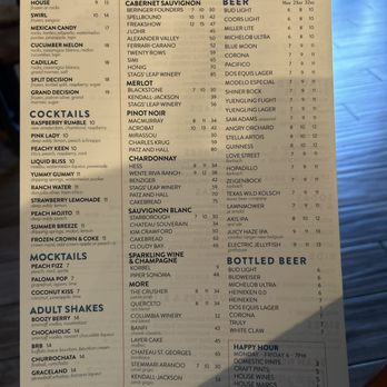 Pinstack - Drink menu 2024 - Bowling Near Me - Austin, Texas