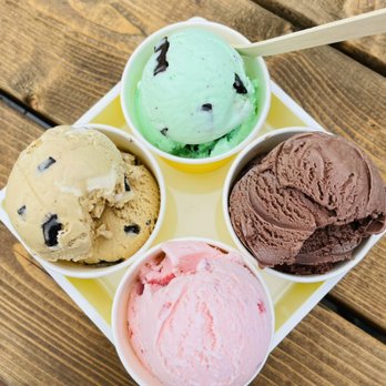 Little Heaven - three different flavors of ice cream - Bubble Tea Near Me Little Heaven - three different flavors of ice cream - Bubble Tea Near Me