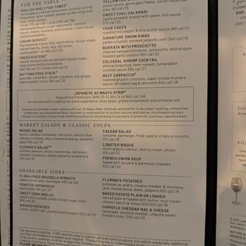 Fleming’s Prime Steakhouse & Wine Bar - Menu - Steakhouses Near Me - Pasadena, California