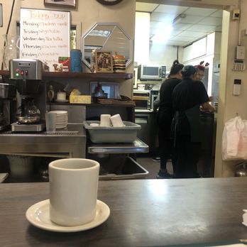 Flo's Coffee Shop - Back kitchen, all the ladies were busy get food out. They got the wrong table a couple of times but they figured it out - Diners Near Me - El Monte, California Flo's Coffee Shop - Back kitchen, all the ladies were busy get food out. They got the wrong table a couple of times but they figured it out - Diners Near Me - El Monte, California