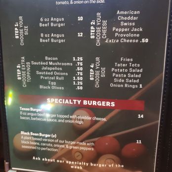 Perfect Rack Billiards - Menu 8.2020 - Pool Halls Near Me - Jacksonville, Florida