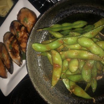 Kaviar Restaurants - Pasadena - Spicy edemame and Baked green mussels - Sushi Bars Near Me - Pasadena, California