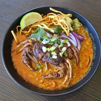 Chern Thai Artisanal Cafe - Kao soi with soft shell crab - Thai Near Me - Scottsdale, Arizona Chern Thai Artisanal Cafe - Kao soi with soft shell crab - Thai Near Me - Scottsdale, Arizona