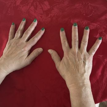 Adore Nails - The nail on the left middle finger fell off after just one week. I got it repaired in Florida. You can see the color is slightly different - Nail Salons Near Me - Wilmington, North Carolina