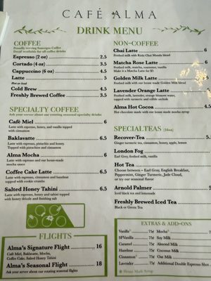 Menu photo 1 Café Alma Cincinnati, OH Menu photo 1 Café Alma Cincinnati, OH