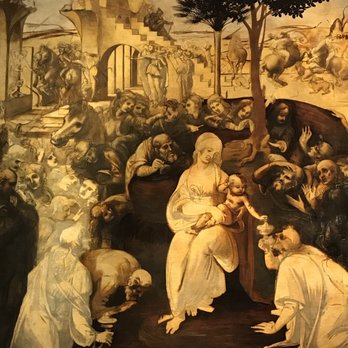 Gli Uffizi - Adoration of the Magi by Leonardo Da Vinci - Museums Near Me - Florence, FI