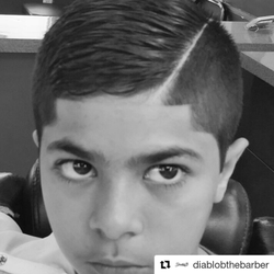 Legacy Barber - Yung one sporting a comb over nicely edged by @diablobthebarber