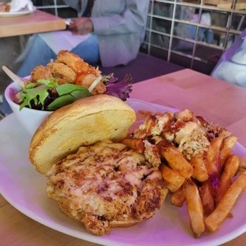 Crab Cab - Crab Cake Sandwich w/ Crab Fries Fire Cracker Shrimp Salad - Seafood Near Me - Alexandria, Virginia