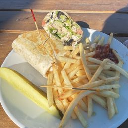 Greek wrap at Pour Ellicottville,NY. Excellent choice. Greek wrap at Pour Ellicottville,NY. Excellent choice.