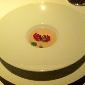 Addison - Amuse Bouche - lemon sorrel and raspberries - New American Near Me - San Diego, California Addison - Amuse Bouche - lemon sorrel and raspberries - New American Near Me - San Diego, California