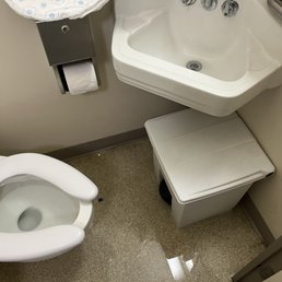 Water all on the ground and trash on the floor in the room. It's like a cheap hotel room. They definitely need to step it up. Water all on the ground and trash on the floor in the room. It's like a cheap hotel room. They definitely need to step it up.