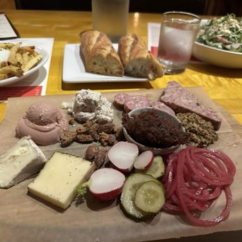 Salty Sow - Charcuterie Board - delicious! (+ fries, bread, & salad) - American Near Me - Austin, Texas Salty Sow - Charcuterie Board - delicious! (+ fries, bread, & salad) - American Near Me - Austin, Texas