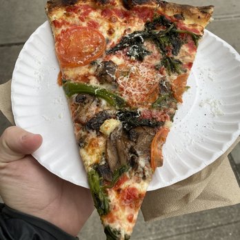 Bellucci Pizza - Veggie slice, notice no olives :) - Pizza Near Me - Astoria, New York Bellucci Pizza - Veggie slice, notice no olives :) - Pizza Near Me - Astoria, New York