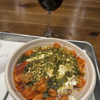 Tulipani - Pomodoro with a dollop of ricotta and toasted pistachios. - Pasta Shops Near Me - Albuquerque, New Mexico