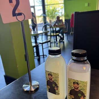 Mike’s Vegan Grill - Left side - Watermelon lemonade Right side - Peach lemonade - Vegan Near Me - Charlotte, North Carolina Mike’s Vegan Grill - Left side - Watermelon lemonade Right side - Peach lemonade - Vegan Near Me - Charlotte, North Carolina