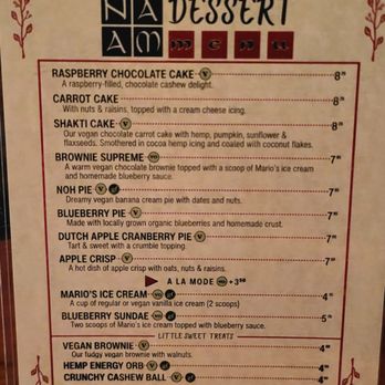 The Naam - Full dessert menu - Vegetarian Near Me - Vancouver, British Columbia The Naam - Full dessert menu - Vegetarian Near Me - Vancouver, British Columbia