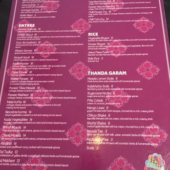 Nirmanz Food Boutique - Oct. 2023 menu - Indian Near Me - Richmond, Texas
