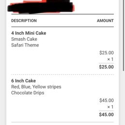 The receipt from my payment she keeps claiming I've never paid for a cake from her! This is a review from a paying customer. The receipt from my payment she keeps claiming I've never paid for a cake from her! This is a review from a paying customer.