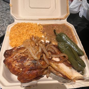 Flaming Bird By H-E-B - 1/2 chicken, rice and beans. - Grocery Near Me - San Antonio, Texas