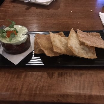 Spencer's for Steak and Chops - Fresh warm wontons / bowl of marinated ahi tuna. - Steakhouses Near Me - San Jose, California