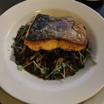 Le Pichet - King salmon special of the day with couscous and mushrooms . - French Near Me - Seattle, Washington Le Pichet - King salmon special of the day with couscous and mushrooms . - French Near Me - Seattle, Washington