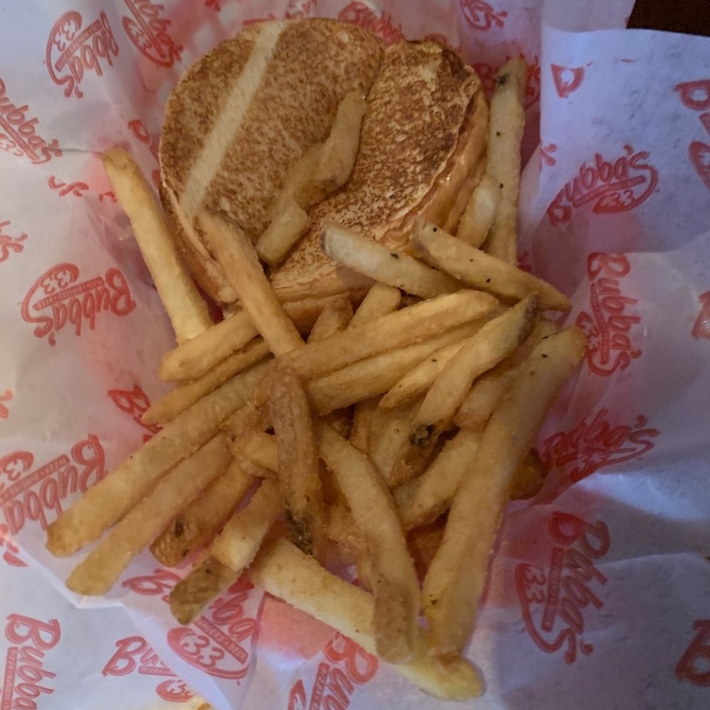 Bubba's 33 - Kids grilled cheese with fries - Burgers Near Me - Universal City, Texas Bubba's 33 - Kids grilled cheese with fries - Burgers Near Me - Universal City, Texas