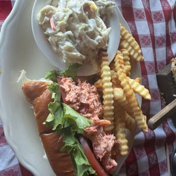 The Lobster House - Lobster salad with fries and slaw - Seafood Markets Near Me - Cape May, New Jersey