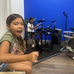 King's Music Academy - My daughter's first drum class.