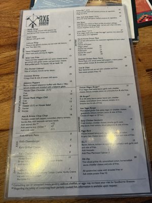 Menu photo 2 Axe & Arrow Gastropub Bremerton, WA