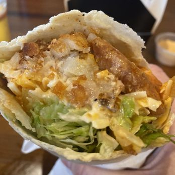 Savage Wraps Mobile Kitchen & Catering - Buff wrap with tater tots instead of tortilla chips. - Food Trucks Near Me Savage Wraps Mobile Kitchen & Catering - Buff wrap with tater tots instead of tortilla chips. - Food Trucks Near Me