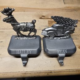 Stocking hooks that Steve engraved for me. Stocking hooks that Steve engraved for me.