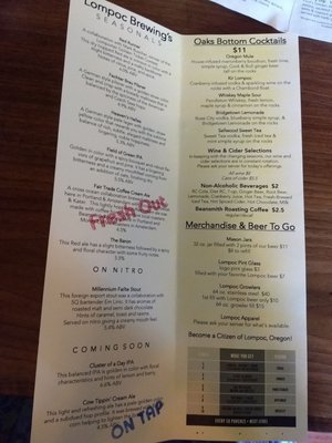 Menu photo 2 The Oaks Pub Portland, OR Menu photo 2 The Oaks Pub Portland, OR