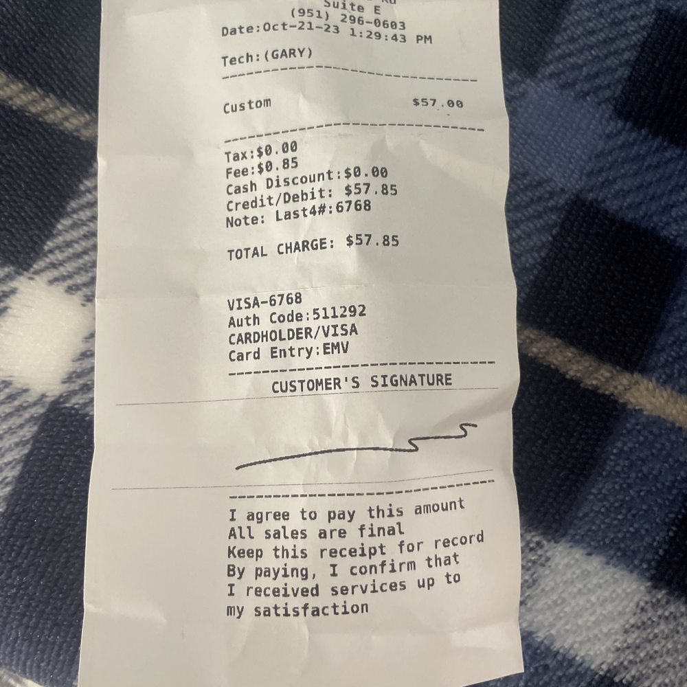 Ivy's Nails & Spa - Receipt owner signed. - Nail Salons Near Me - Temecula, California Ivy's Nails & Spa - Receipt owner signed. - Nail Salons Near Me - Temecula, California