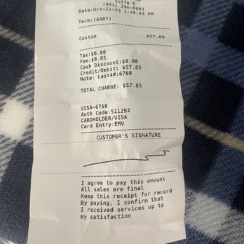Ivy's Nails & Spa - Receipt owner signed. - Nail Salons Near Me - Temecula, California Ivy's Nails & Spa - Receipt owner signed. - Nail Salons Near Me - Temecula, California