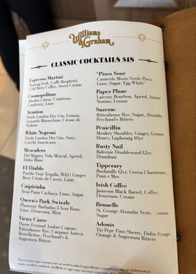 Menu photo 1 Williams & Graham Denver, CO