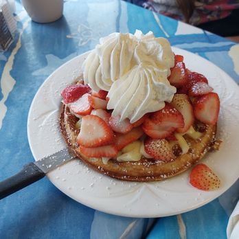 Morning Bites - Waffle with berries and custard. Fantastic! - Breakfast & Brunch Near Me - London, Ontario Morning Bites - Waffle with berries and custard. Fantastic! - Breakfast & Brunch Near Me - London, Ontario