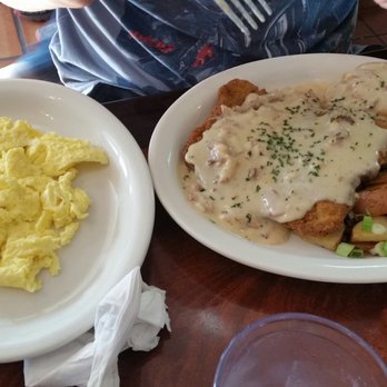 Avenue Cafe - Chicken fried steak with biscuits and gravy, lots of bacon in the gravy. - Cafes Near Me - Capitola, California