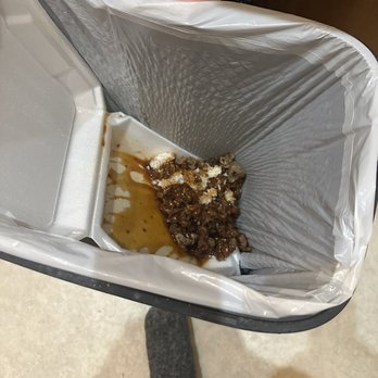 Golden Dynasty - My Szechwan Beef  in the garbage where it belongs. Nasty! - Chinese Near Me - Fresno, California