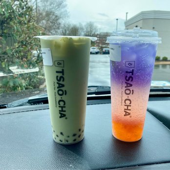 Tsaocha - Uji Matcha bubble tea and peach mojito tea 2. Uji Matcha Bubble Milk 7. Peach Mojito - Bubble Tea Near Me - Lexington, Kentucky