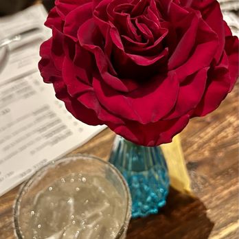 Donaji  - Valentine's Day rose and margarita - Mexican Near Me - San Francisco, California
